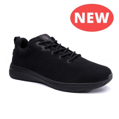 Women's “Eva“ Orthopaedic Leather Slip-on Shoes for Bunions Black 