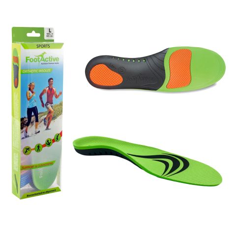 Leisure Relieves Plantar Fasciitis & Heel Pain Work & Play Approved Orthotic Sports Insoles by FootActive NHS Athletics High Impact Advanced Orthotic Arch-Support Insoles for Sports 