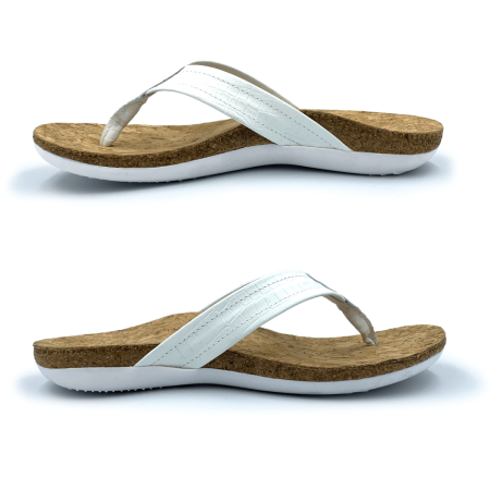 FootActive 'SUBER' Orthotic Flip Flops White