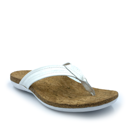 SUBER Orthotic Flip Flops | White | FootActive  