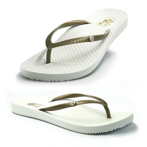 Tiki Girl Flip-Flops WHITE