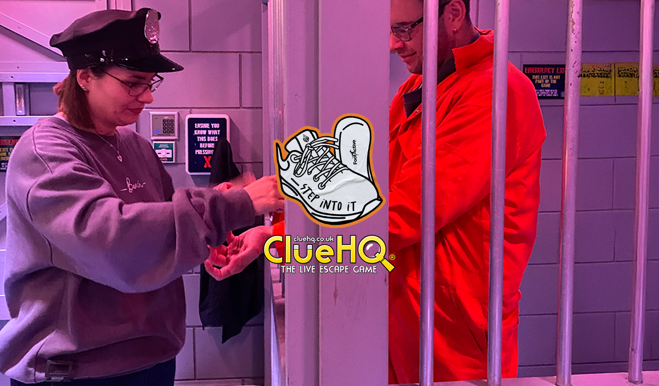 An image of the Step Into It and Clue HQ logo together 