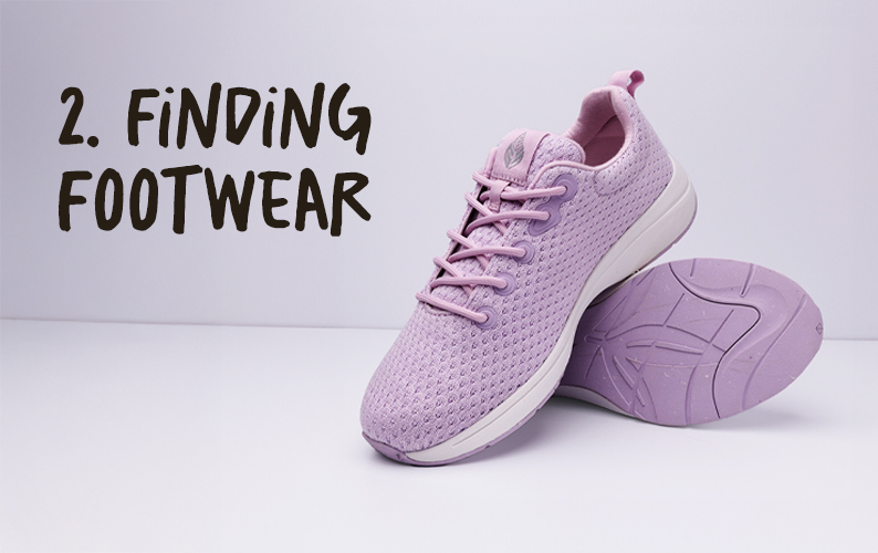 Image of our Green Steps ONE Trainers in lavender 